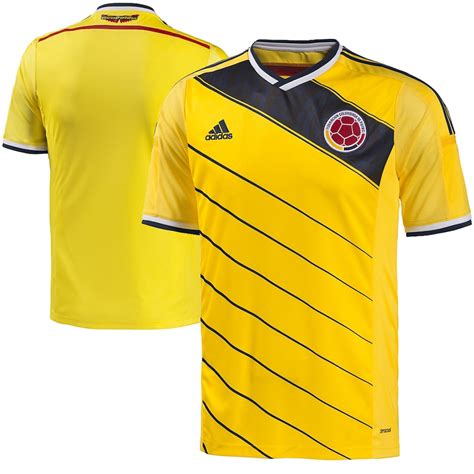 colombia adidas 2014 15 replica home soccer jersey yellowfanatics|adidas Men's Colombia Home Jersey .